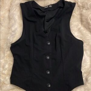 Women's Black Sleeveless Top (vest)